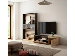 Conjunto de móveis TV, 260x35x186cm, Para televisores até 65