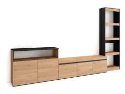Conjunto de móveis TV, 310x35x186cm, Para televisores até 65