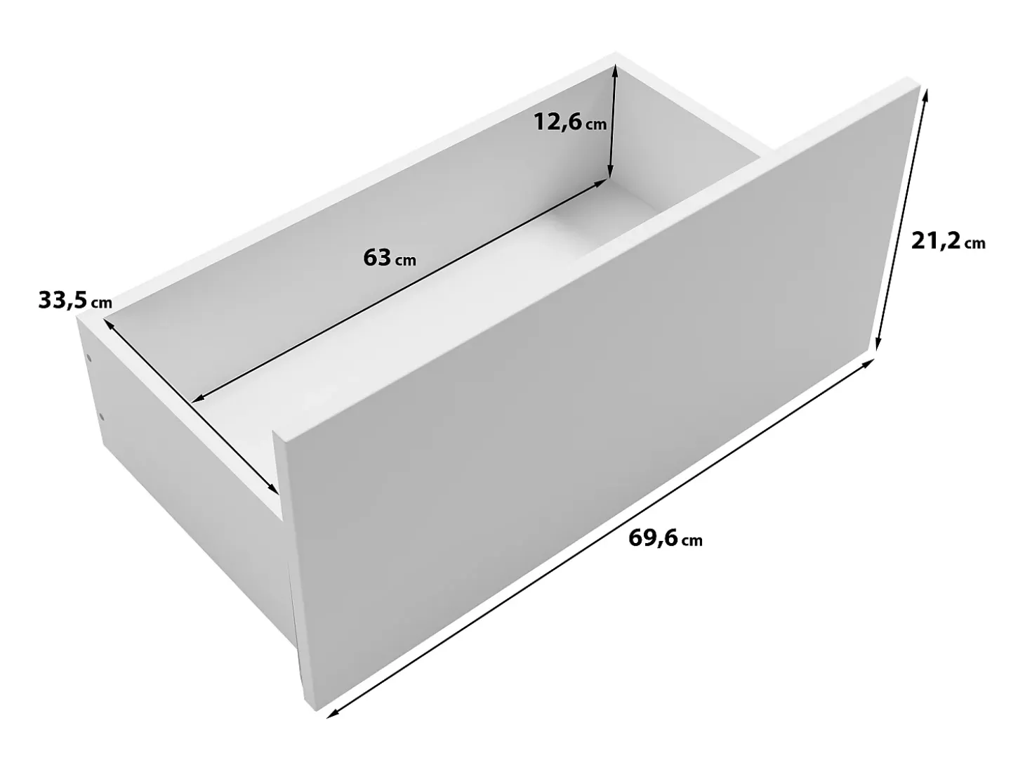 Conjunto de sala moderno – 2 vitrinas e móvel de TV 180 cm, corpo carvalho Wotan mate frentes branco brilho