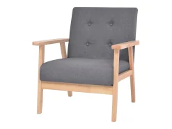 Conjunto de sofá de 2 lugares para sala de estar sala de jantar casa ambientes internos tecido cinza escuro 02_0020126