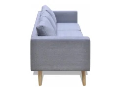 Conjunto de sofá de 2 lugares para sala de estar/sala de TV/interior residencial e conjunto de sofá de 3 lugares em tecido cinza claro 02_0020260