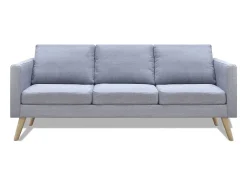 Conjunto de sofá de 2 lugares para sala de estar/sala de TV/interior residencial e conjunto de sofá de 3 lugares em tecido cinza claro 02_0020260