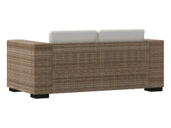 Conjunto de sofá de 2 lugares para sala de estar sala de jantar casa decoração de interiores 7 peças rattan genuíno 02_0020224