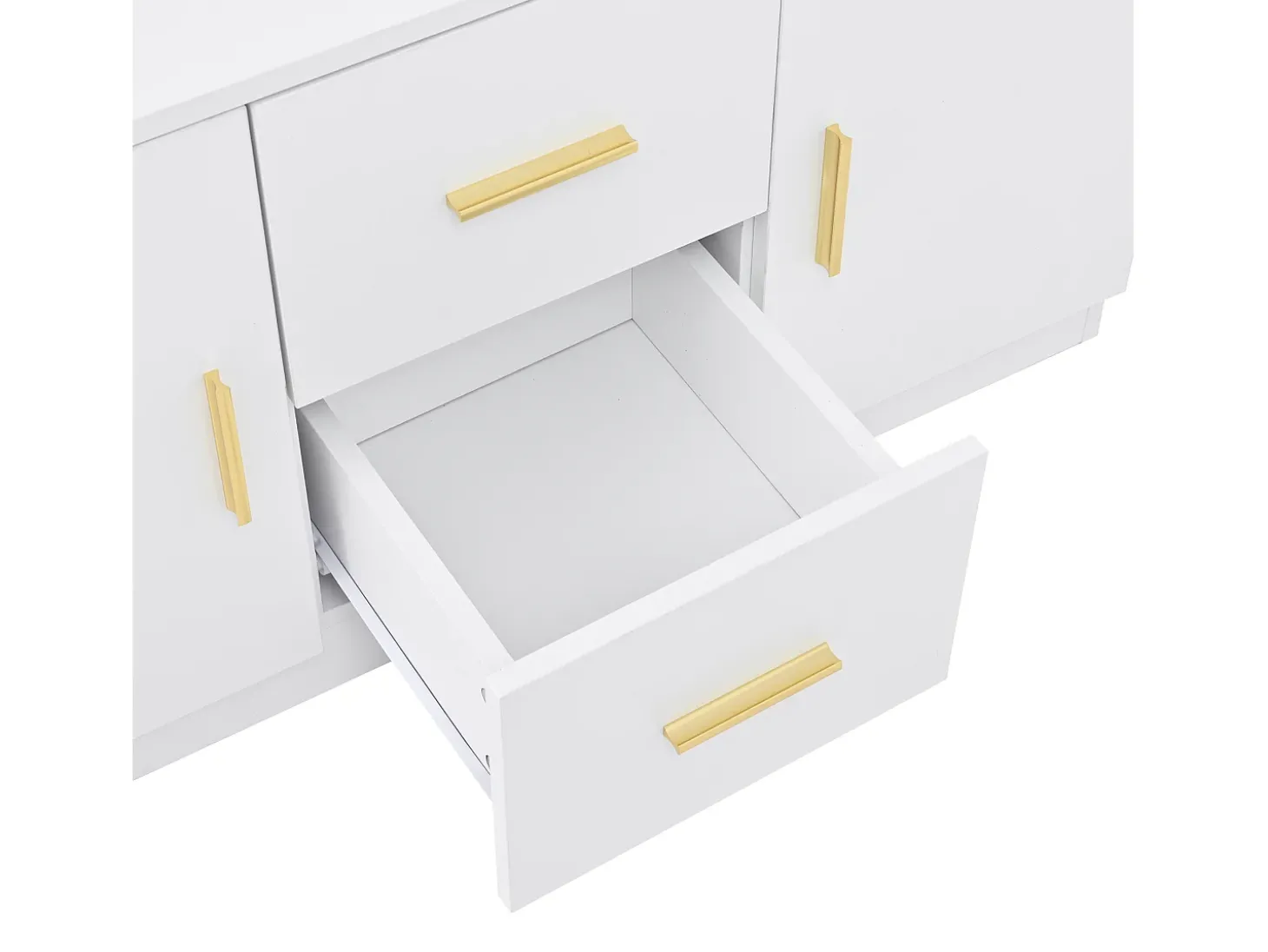 Conjunto de vestiário de entrada 90x40x180cm - com móvel para sapatos e espelho - 2 gavetas e 2 portas - com prateleiras - Branco