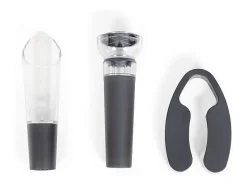 Conjunto de vinho elétrico recarregável LIVOO GS159 universal com 5 acessórios, capacidade para 30 garrafas, funcionamento por pressão