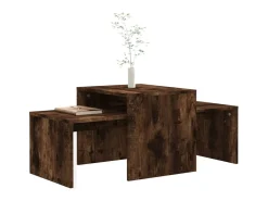 Conjunto mesas centro 100x48x40 cm derivados madeira cor fumado PT321861
