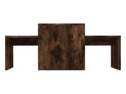 Conjunto mesas centro 100x48x40 cm derivados madeira cor fumado PT321861