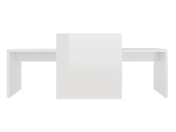 Conjunto mesas centro 100x48x40cm contrapla. branco brilhante PT813506