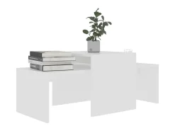 Conjunto mesas de centro 100x48x40 cm derivados madeira branco PT132453