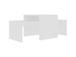 Conjunto mesas de centro 100x48x40 cm derivados madeira branco PT132453