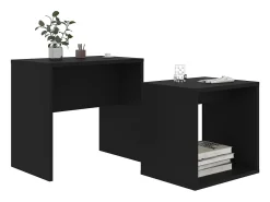 Conjunto mesas de centro derivados de madeira preto
