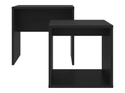 Conjunto mesas de centro derivados de madeira preto