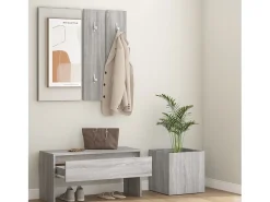 Conjunto móveis de corredor derivados de madeira sonoma cinza PT723035
