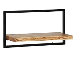 Conjunto prateleiras de parede 5 pcs madeira acácia maciça/aço PT516506