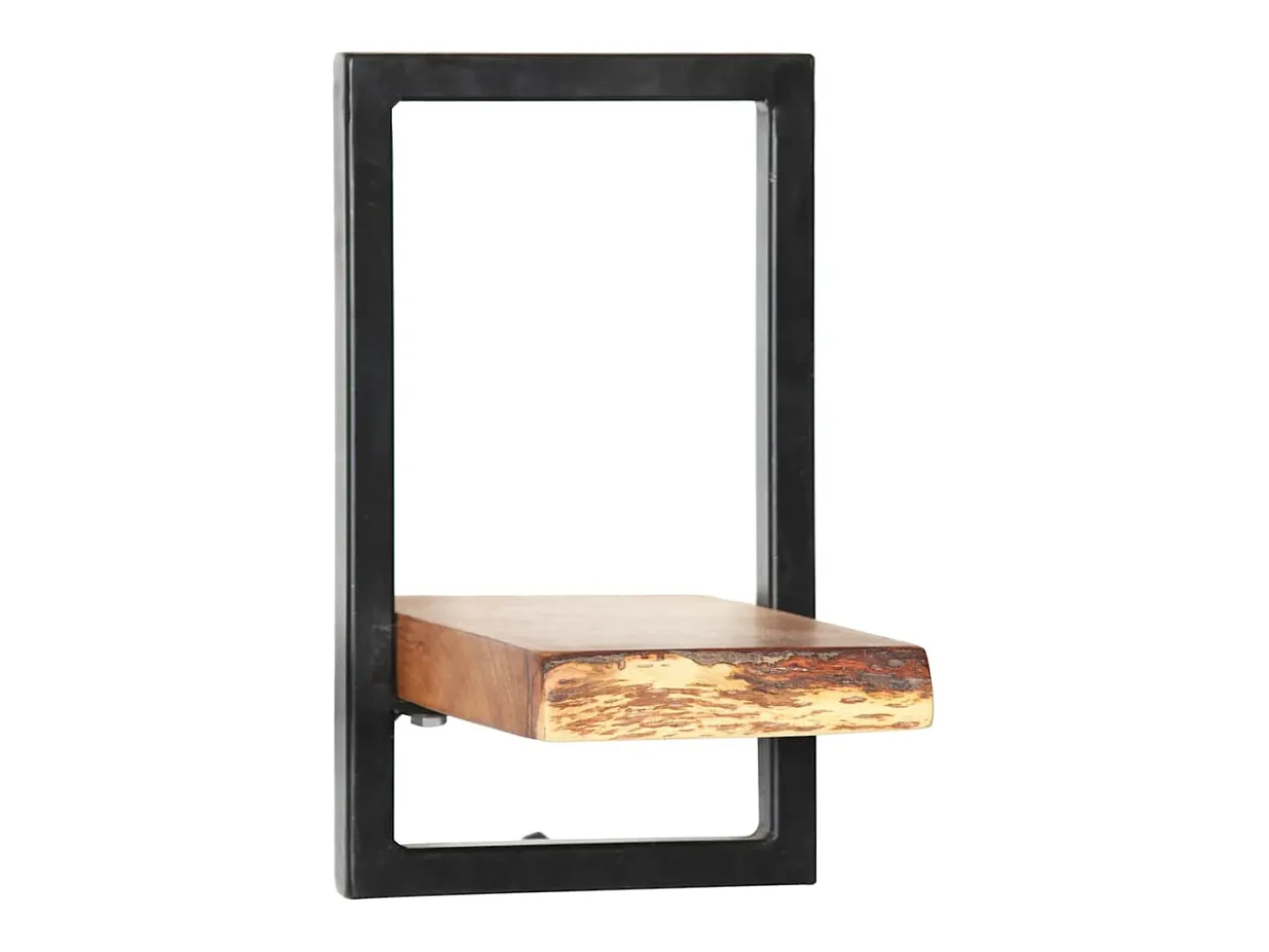 Conjunto prateleiras de parede 5 pcs madeira acácia maciça/aço