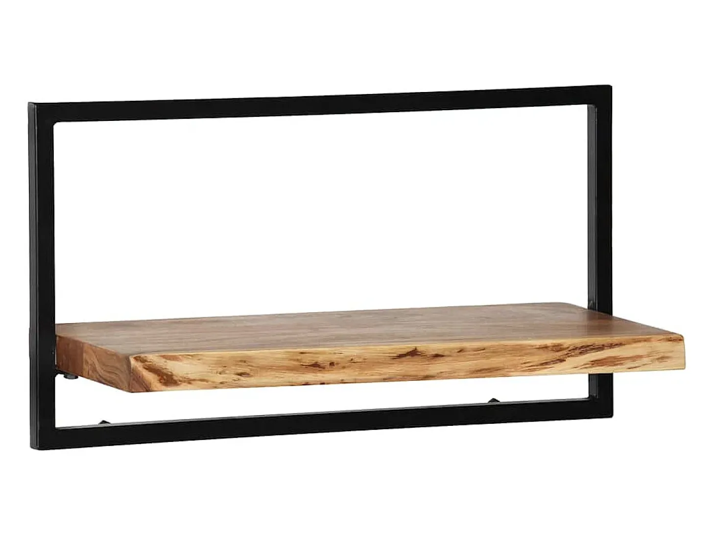 Conjunto prateleiras de parede 5 pcs madeira acácia maciça/aço