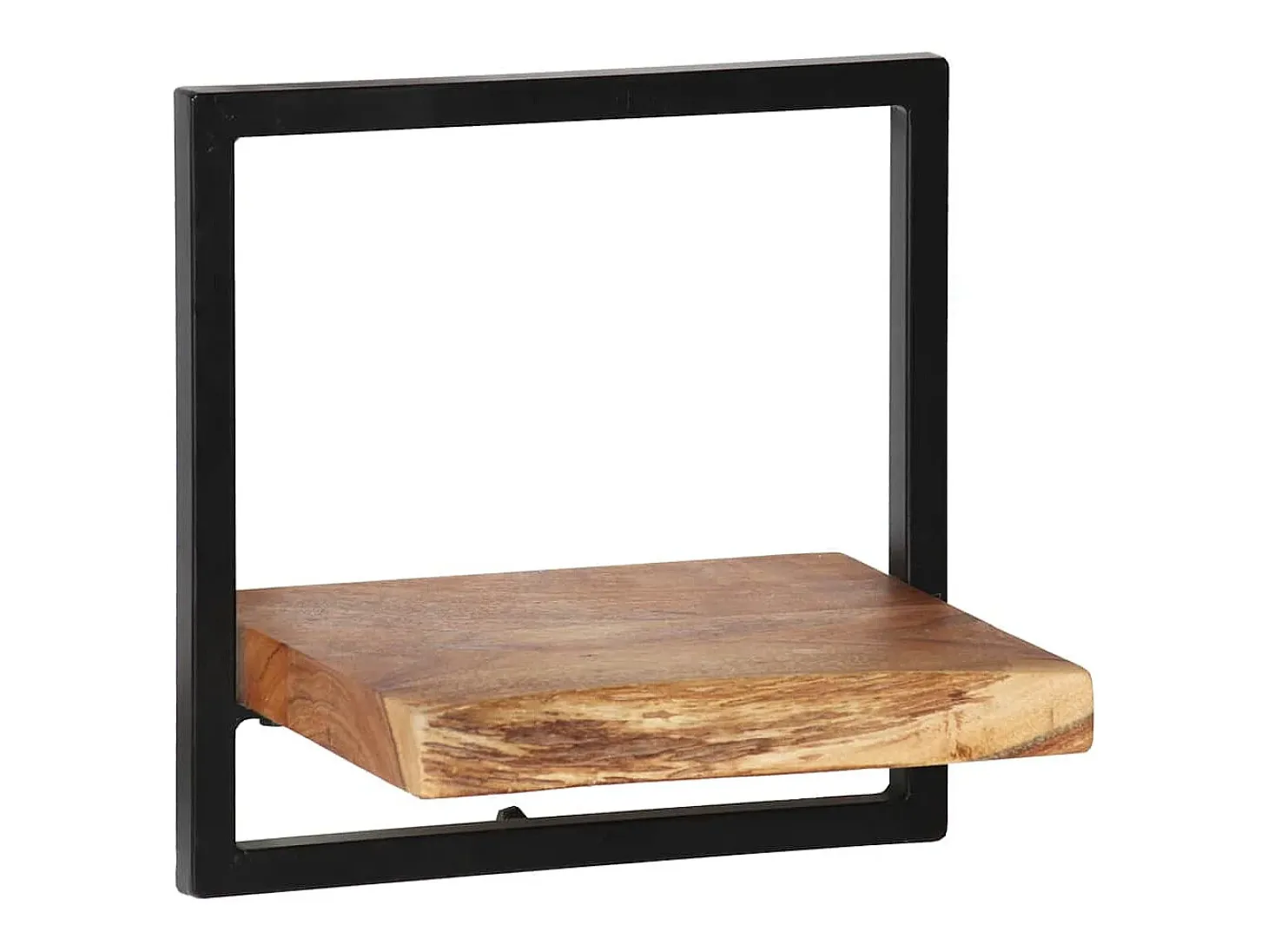 Conjunto prateleiras de parede 5 pcs madeira acácia maciça/aço