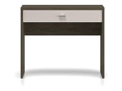 Consola 1 gaveta Kaius caxemira e madeira escura 77,9cm