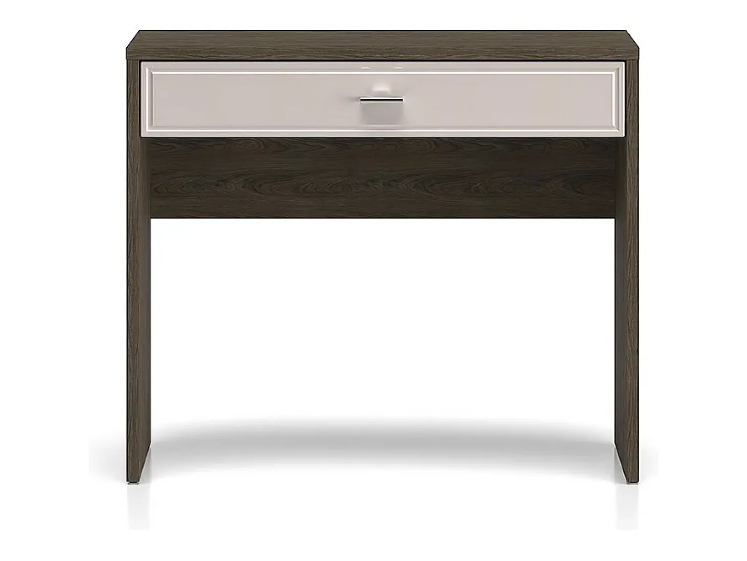 Consola 1 gaveta Kaius caxemira e madeira escura 77,9cm