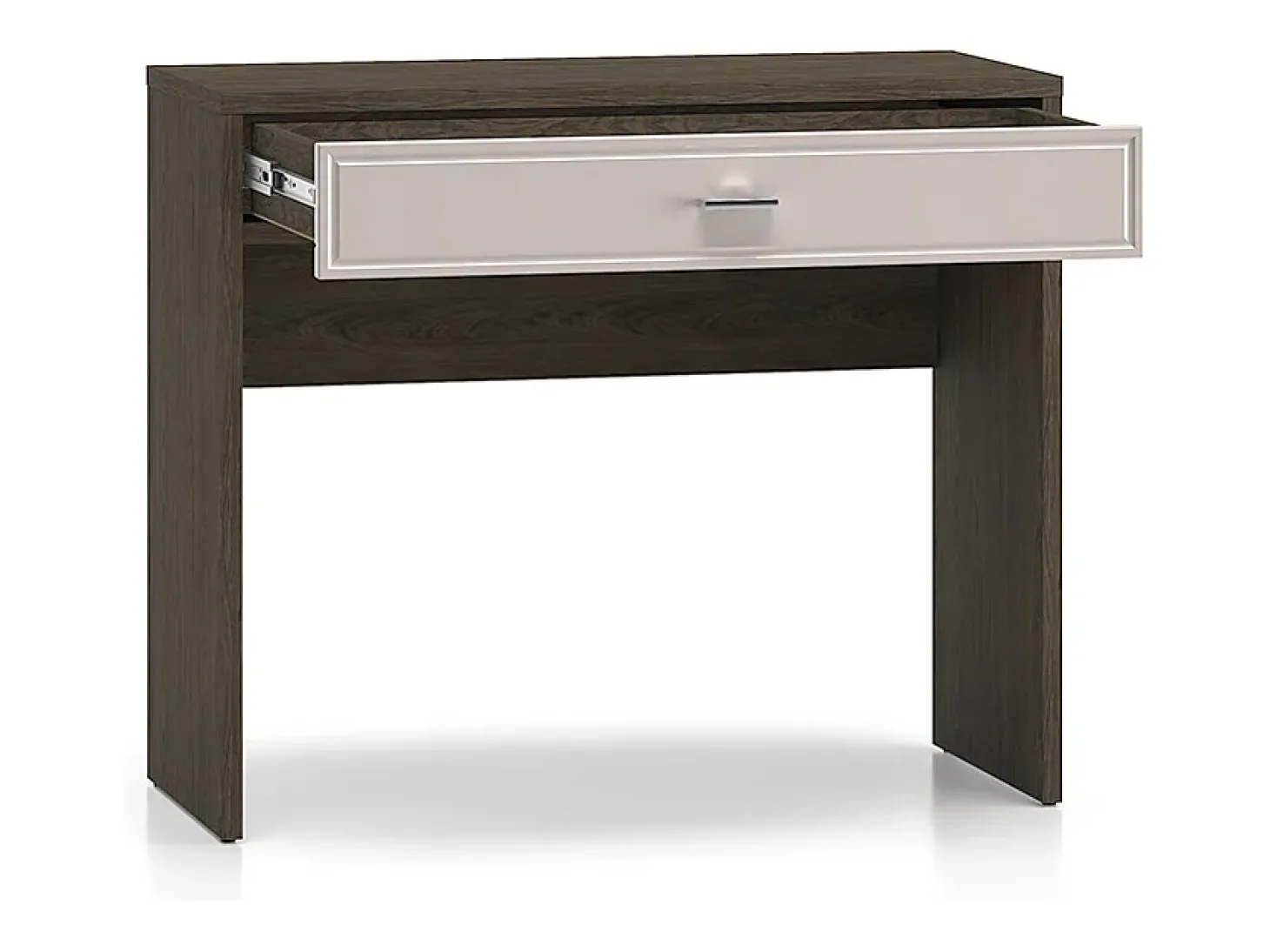 Consola 1 gaveta Kaius caxemira e madeira escura 77,9cm