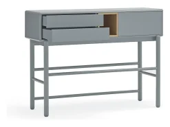 Consola 2 gavetas Cinza Pérola 120x35 cm