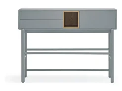 Consola 2 gavetas Cinza Pérola 120x35 cm