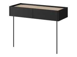 Consola 2 gavetas com pé metálico 100x83 cm