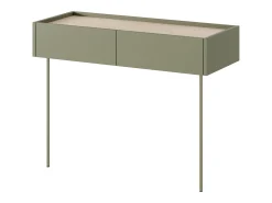 Consola 2 gavetas com pé metálico 100x83 cm