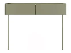 Consola 2 gavetas com pé metálico 100x83 cm