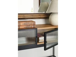 Consola 2 portas carvalho 100x36 cm
