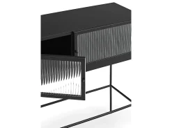 Consola 2 portas preta 100x36 cm