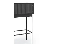 Consola 2 portas preta 100x36 cm