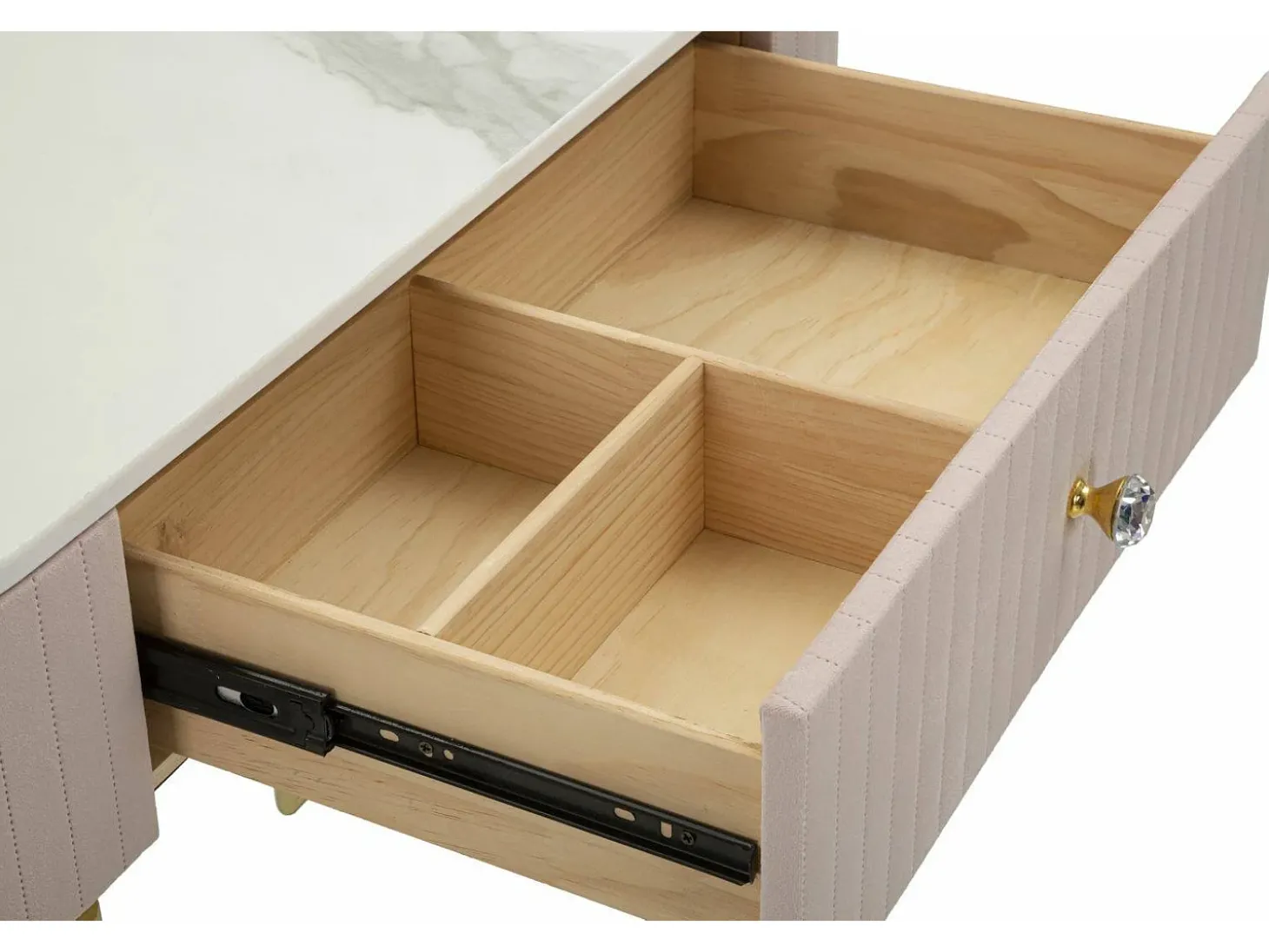 Consola Abstraktes, Mesa multiusos, Armário de apoio, Mesa de corredor, 100x40 h75 cm, Rosa e Branco