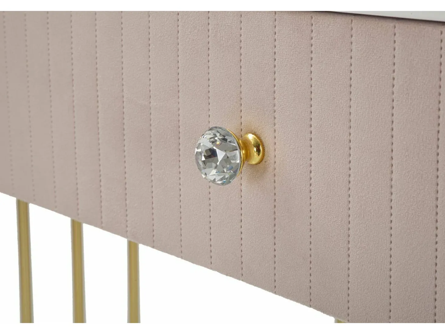 Consola Abstraktes, Mesa multiusos, Armário de apoio, Mesa de corredor, 100x40 h75 cm, Rosa e Branco