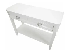 Consola Bakar, Mesa multiusos, Armário de apoio, Mesa de corredor, 110x40 h82 cm, Branco