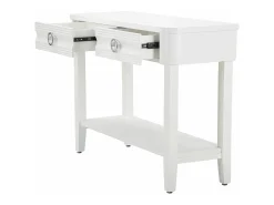 Consola Bakar, Mesa multiusos, Armário de apoio, Mesa de corredor, 110x40 h82 cm, Branco