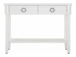 Consola Bakar, Mesa multiusos, Armário de apoio, Mesa de corredor, 110x40 h82 cm, Branco