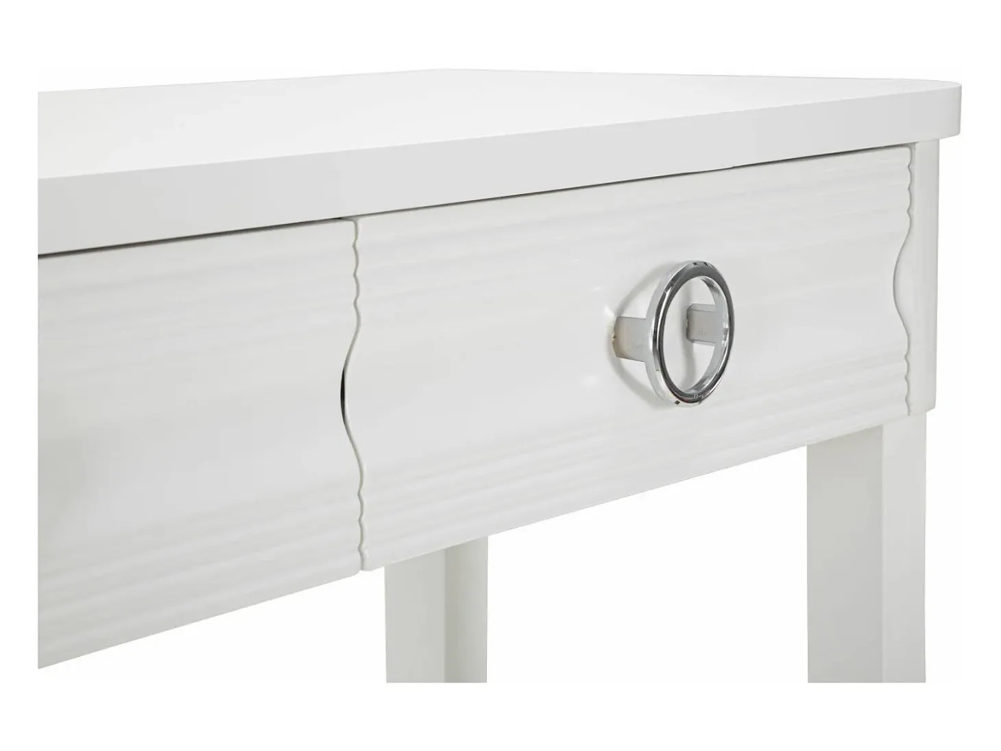 Consola Bakar, Mesa multiusos, Armário de apoio, Mesa de corredor, 110x40 h82 cm, Branco