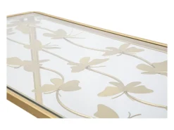 CONSOLA BORBOLETAS VIDRO CM 100X35X80