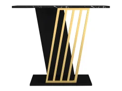 Consola cor efeito mármore preto e dourado - ORSONA