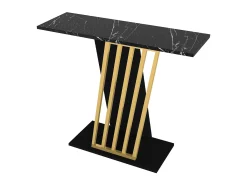 Consola cor efeito mármore preto e dourado - ORSONA