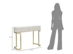 Consola de beleza com 3 gavetas cm 100X40X80