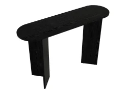 Consola design oval de cor preta - TOPANIA