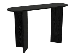 Consola design oval de cor preta - TOPANIA