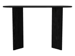 Consola design oval de cor preta - TOPANIA