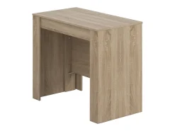 Consola Diluna, Mesa de jantar extensível, Mesa com extensões multiusos extensíveis até 10 lugares, 51/237x90h78 cm, Carvalho