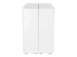 Consola extensível Alberique, Mesa com extensões, Consola multiusos, Mesa de jantar extensível até 10 lugares, 90/237x51h78 cm, Branco
