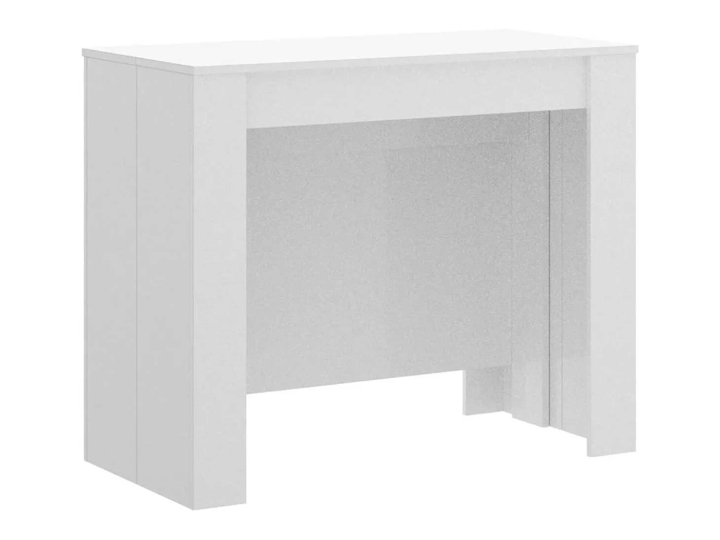 Consola extensível Dbiragh, Mesa de jantar multiusos, Consola extensível multiposições com suporte de extensão incluído, 54/239x90h77 cm, Branco