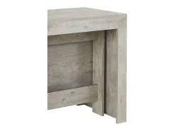 Consola extensível Dguigo, Consola extensível até 12 lugares, Mesa com suportes de extensão, 100% Fabricado em Itália, 51/300x90h77 cm, Cimento