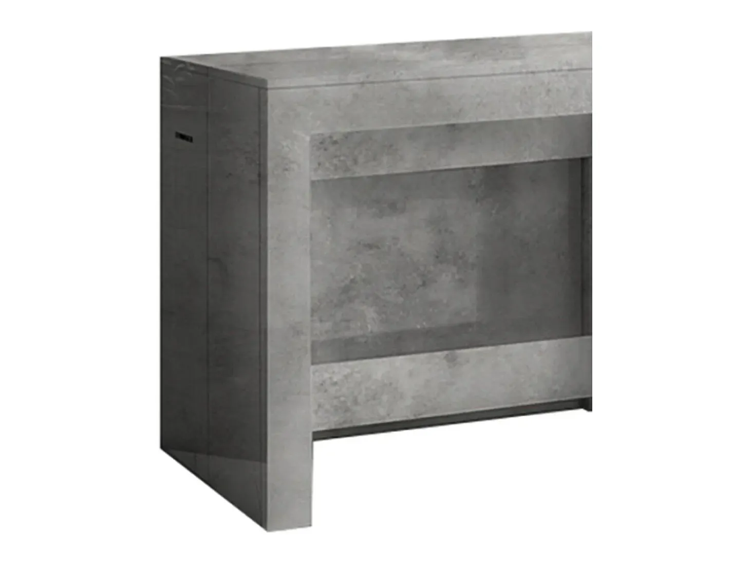 Consola extensível Dguigo, Consola extensível até 12 lugares, Mesa com suportes de extensão, 100% Fabricado em Itália, 51/300x90h77 cm, Mármore cinzento